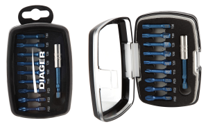Coffret embouts + 1 porte embout spécial visseuse à choc - 10 pces
